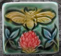 Bee in Clover Tile. Copyright Verdant Tile
